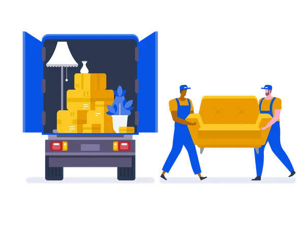 Moving House Service  Illustration