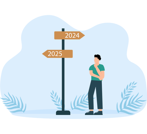 Moving towards 2025  Illustration