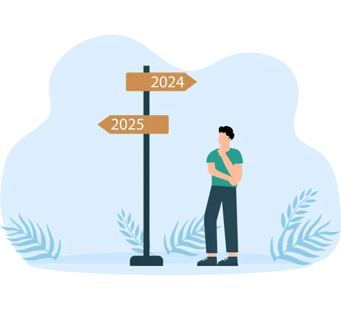 Moving towards 2025  Illustration