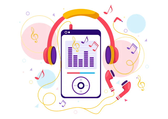 Mp3 music device  Illustration