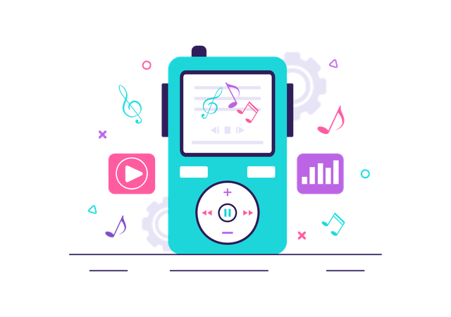 MP3 Music Player  Illustration