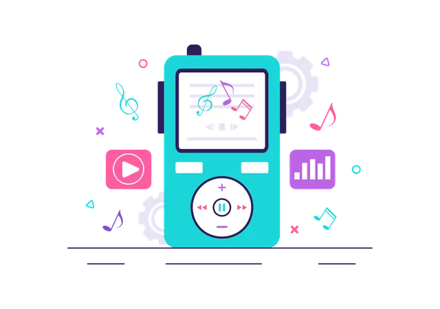 MP3 Music Player  Illustration