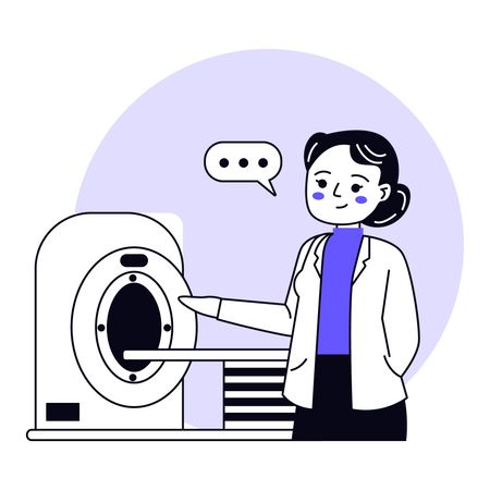 MRI Machine Illustration