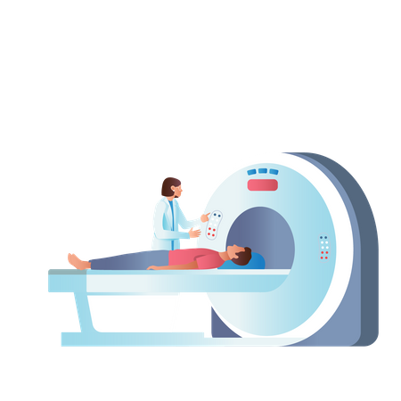 MRI machine  Illustration