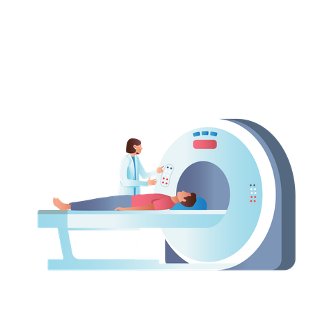 MRI machine  Illustration