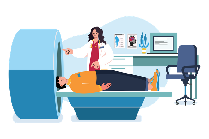 MRI Scan  Illustration