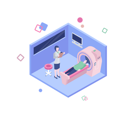 Mri scanner  イラスト
