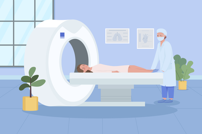 MRI scanning Illustration
