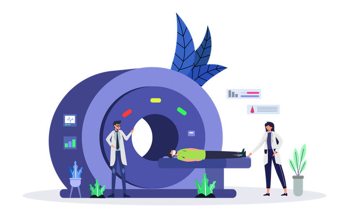 MRI scanning  Illustration