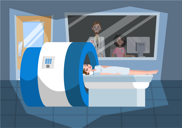 MRI test  Illustration