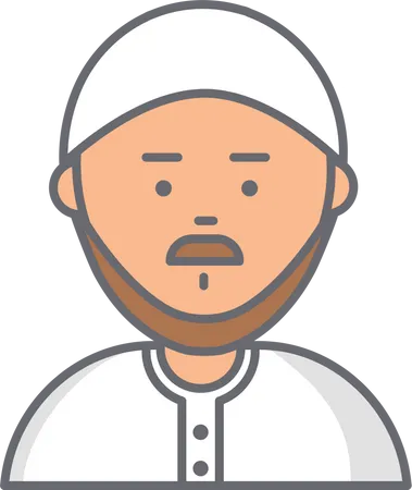 Homem muçulmano  Ilustração