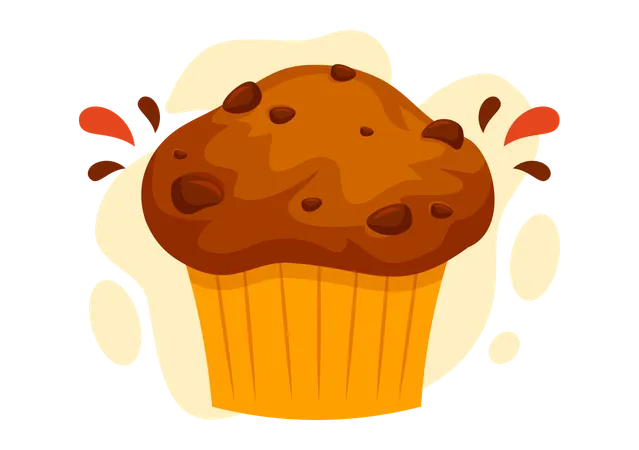 National Muffin Day Vector Illustration On February 20th With Chocolate Chip Food Classic Muffins Delicious In Flat Cartoon Illustration Illustration