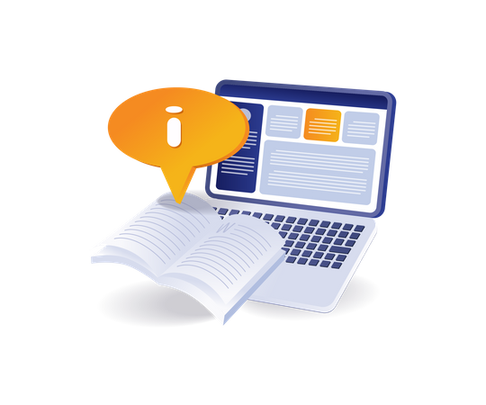 Muita informação em artigos da internet  Ilustração