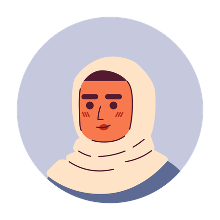 Mujer árabe positiva en hijab  Illustration