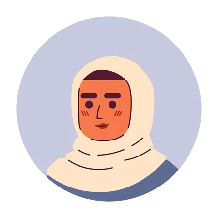 Mujer árabe positiva en hijab  Illustration