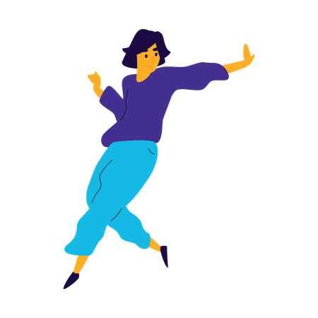 Pose de baile femenina  Ilustración