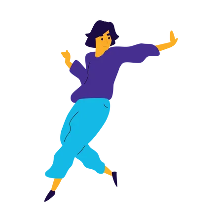 Pose de baile femenina  Ilustración