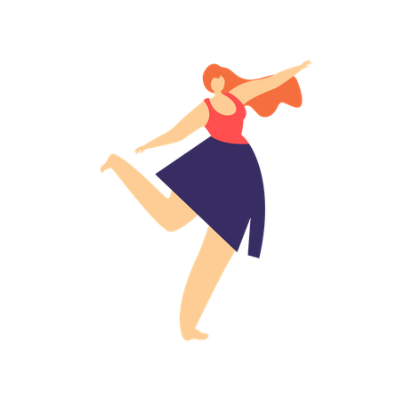 Mujer bailarina  Ilustración