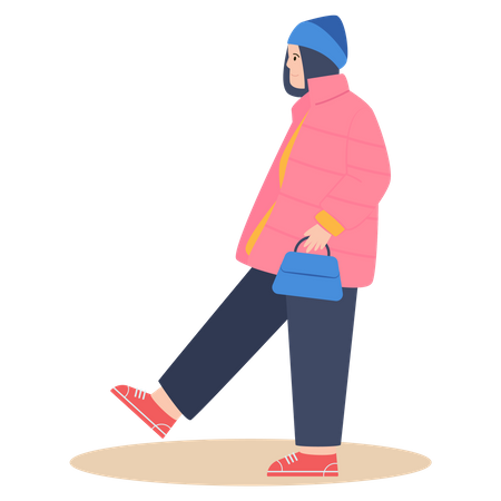 Mujer caminando  Ilustración