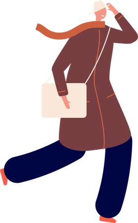 Mujer caminando  Ilustración