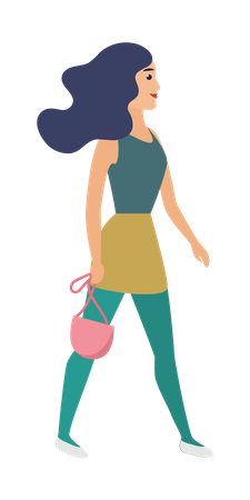 Mujer caminando  Ilustración