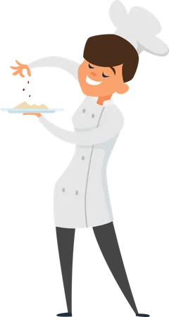 Chef profesional femenina  Ilustración