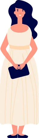 Mujer con bolso  Ilustración