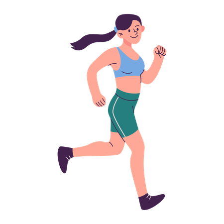 Mujer corre  Illustration