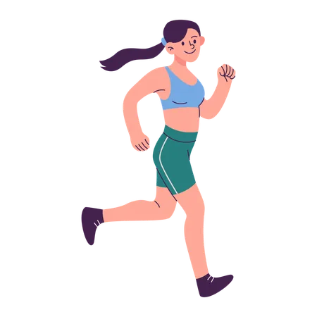 Mujer corre  Illustration