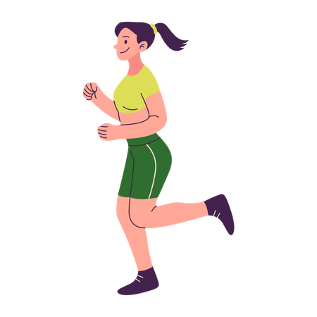 Mujer corre  Illustration