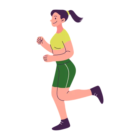 Mujer corre  Illustration