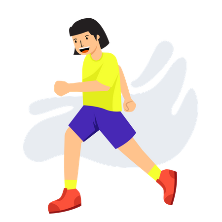 Mujer corriendo  Ilustración