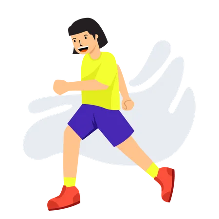 Mujer corriendo  Ilustración