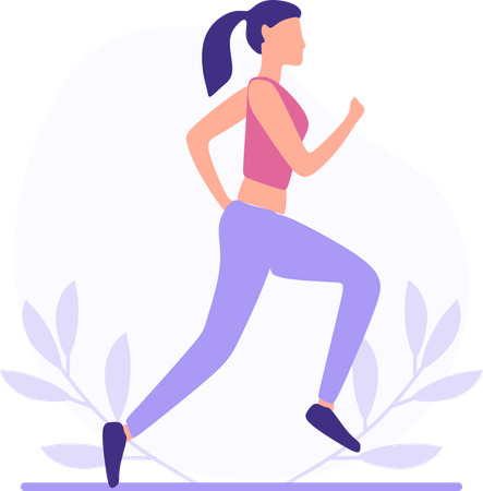 Mujer corriendo  Ilustración