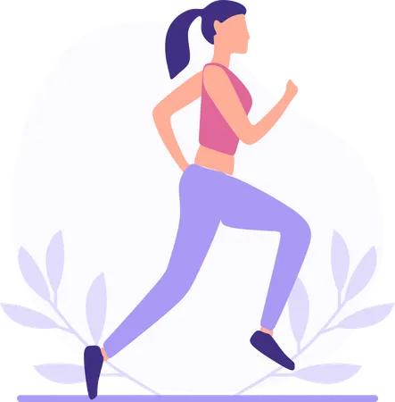 Mujer corriendo  Ilustración