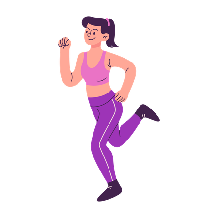 Mujer corriendo  Illustration