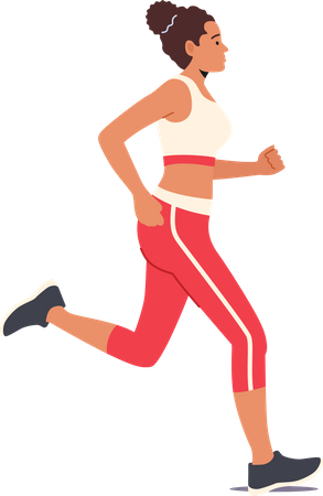 Mujer corriendo  Ilustración