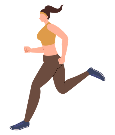 Mujer corriendo  Illustration