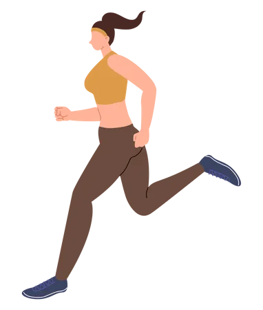 Mujer corriendo  Illustration