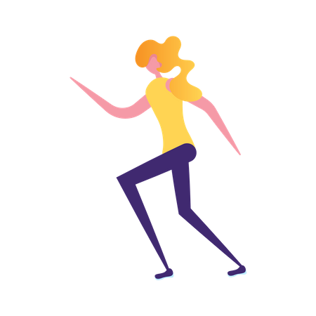 Mujer corriendo  Ilustración