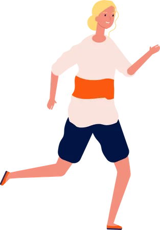 Mujer corriendo  Ilustración