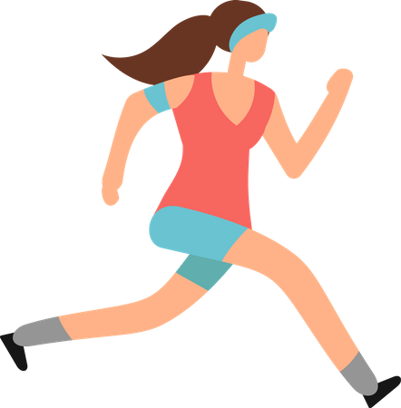 Mujer corriendo  Ilustración