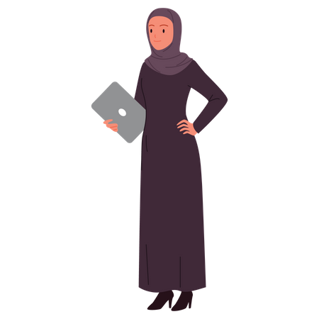 Mujer de negocios árabe  Ilustración