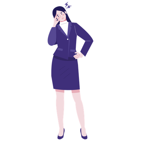 Mujer de negocios bajo estrés  Ilustración