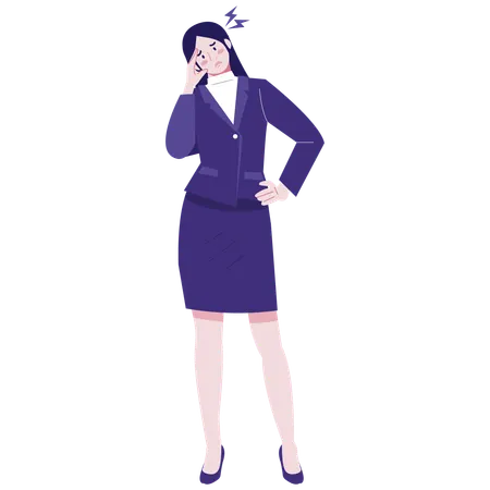 Mujer de negocios bajo estrés  Ilustración