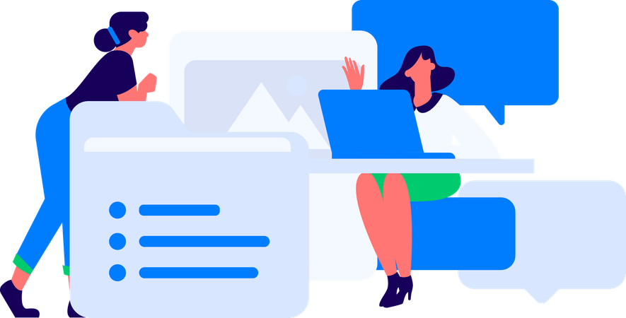 Mujer de negocios con idea  Ilustración
