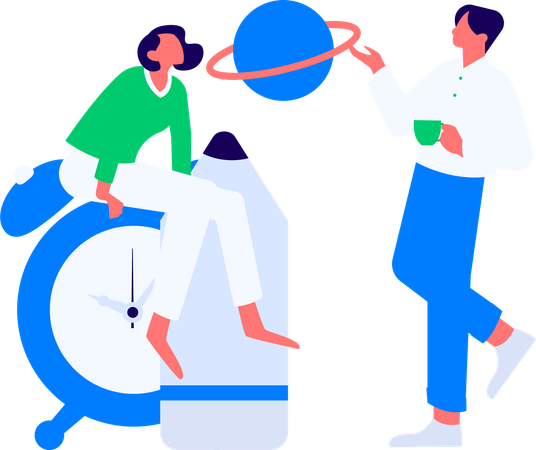 Mujer de negocios trabajando en el crecimiento del negocio  Ilustración