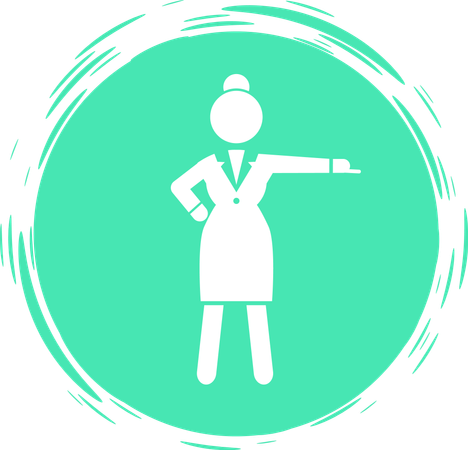 Mujer de negocios vistiendo vestido de oficina  Ilustración