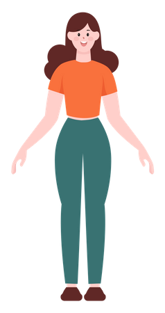 Mujer de pie  Ilustración