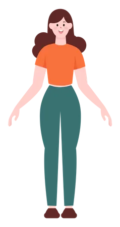 Mujer de pie  Ilustración